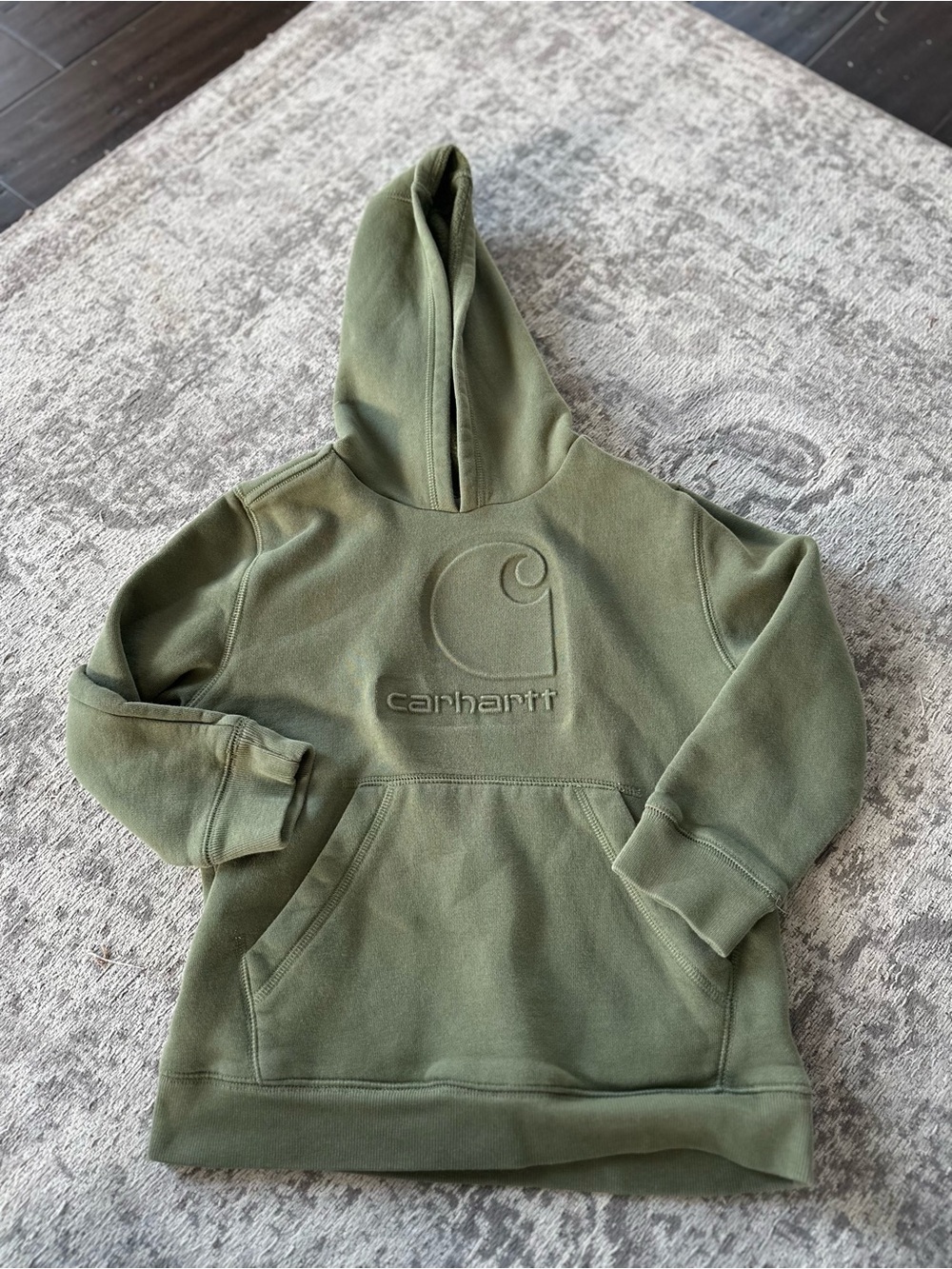 Carhartt Light Olive Green Hoodie with Logo Tag
